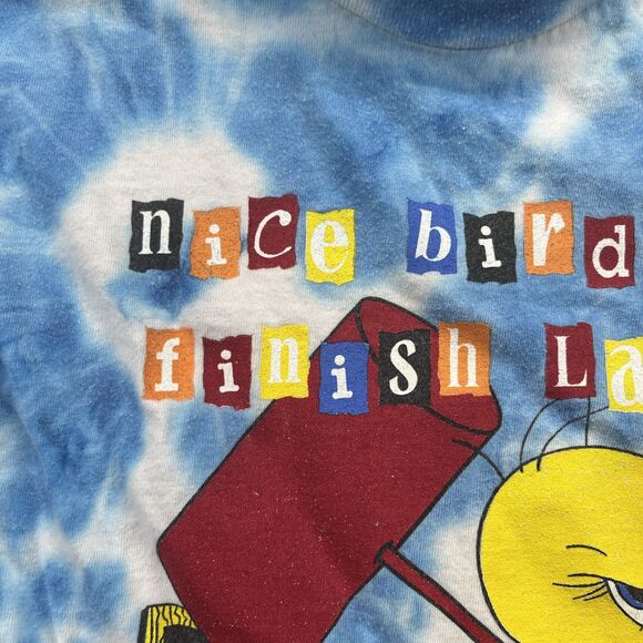 Looney Tunes Tweety Bird Nice Birdies Finish Last Shirt Kids 7/8 Vintage 90s - Picture 5 of 14